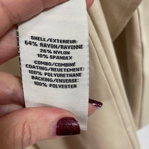 Bagatelle Colelction Tan Waterfall Open Cardigan w/Faux Leather Arm Patches Size - Picture 5 of 8